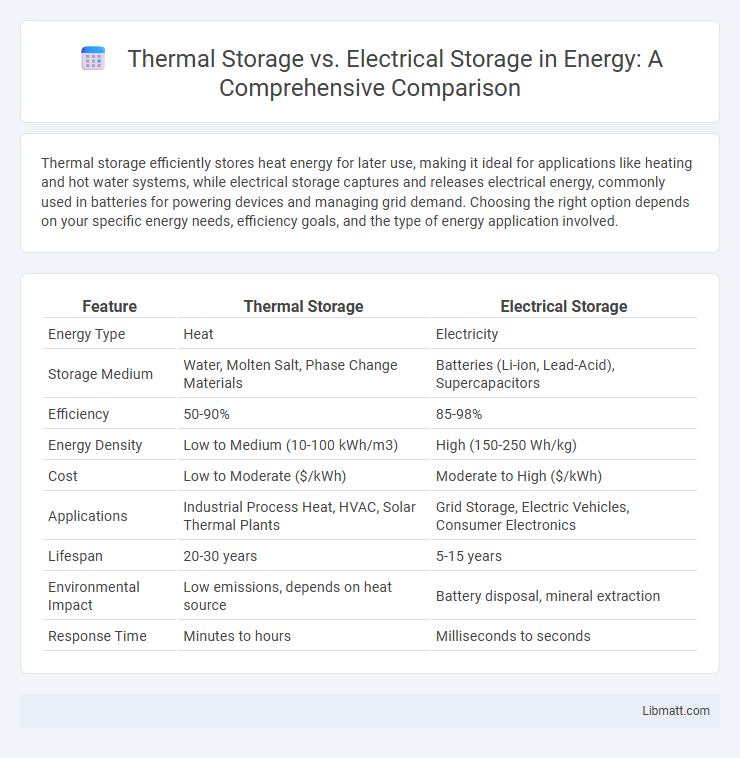 Thermal Storage vs. Electrical Storage in Energy: A Comprehensive Comparison