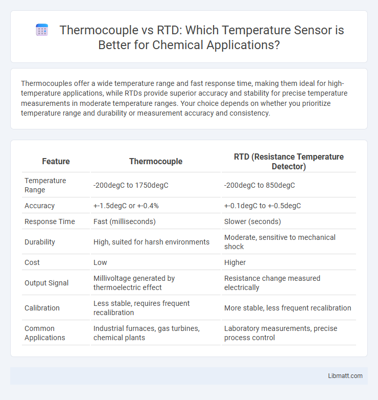 Thermocouple vs RTD: Which Temperature Sensor is Better for Chemical Applications?