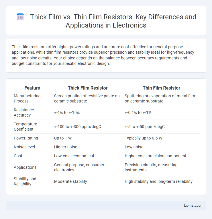 Thick Film vs. Thin Film Resistors: Key Differences and Applications in Electronics