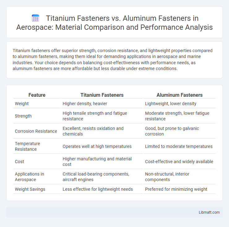 Titanium Fasteners vs. Aluminum Fasteners in Aerospace: Material Comparison and Performance Analysis