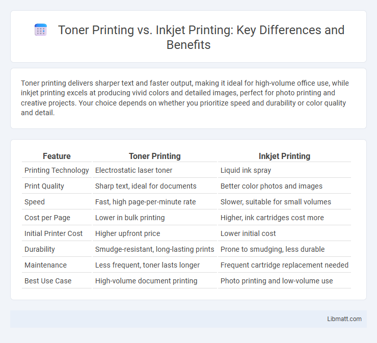 Toner Printing vs. Inkjet Printing: Key Differences and Benefits