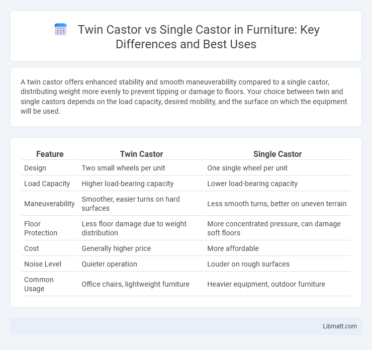Twin Castor vs Single Castor in Furniture: Key Differences and Best Uses