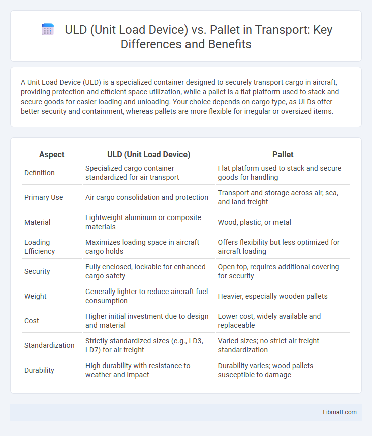 ULD (Unit Load Device) vs. Pallet in Transport: Key Differences and Benefits