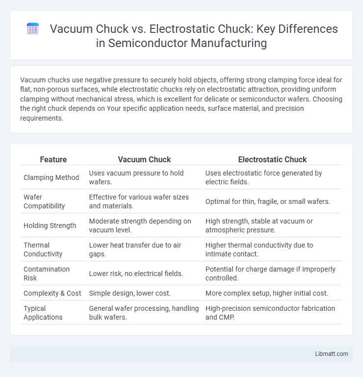 Vacuum Chuck vs. Electrostatic Chuck: Key Differences in Semiconductor Manufacturing