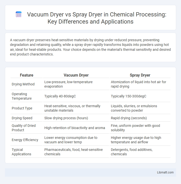Vacuum Dryer vs Spray Dryer in Chemical Processing: Key Differences and Applications
