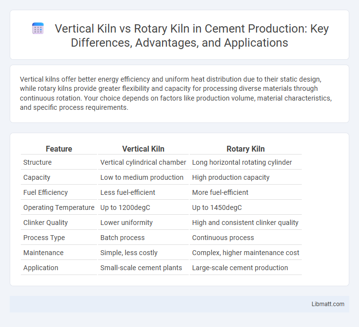 Vertical Kiln vs Rotary Kiln in Cement Production: Key Differences, Advantages, and Applications