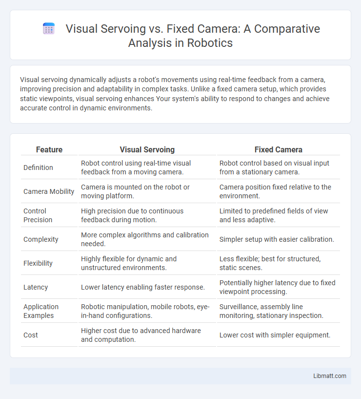 Visual Servoing vs. Fixed Camera: A Comparative Analysis in Robotics