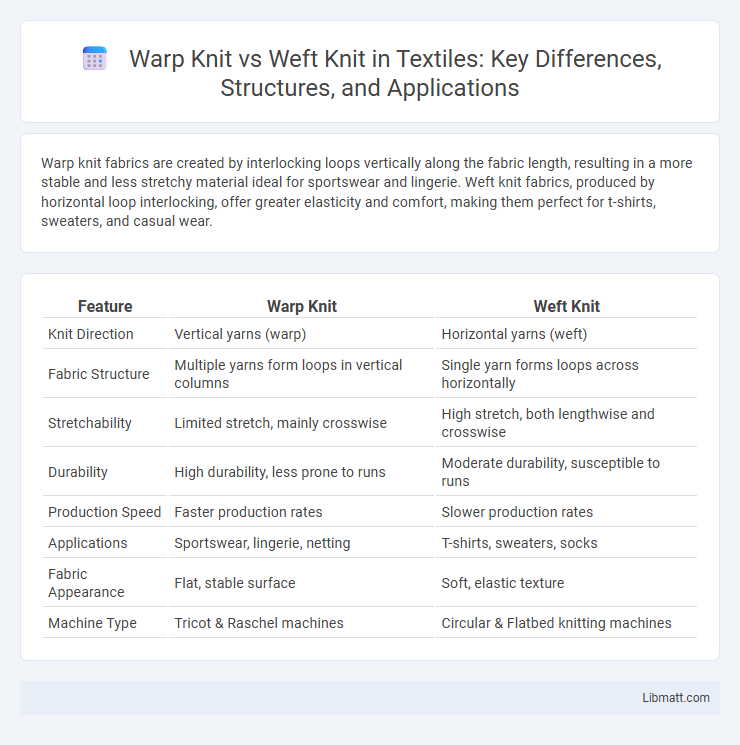 Warp Knit vs Weft Knit in Textiles: Key Differences, Structures, and Applications