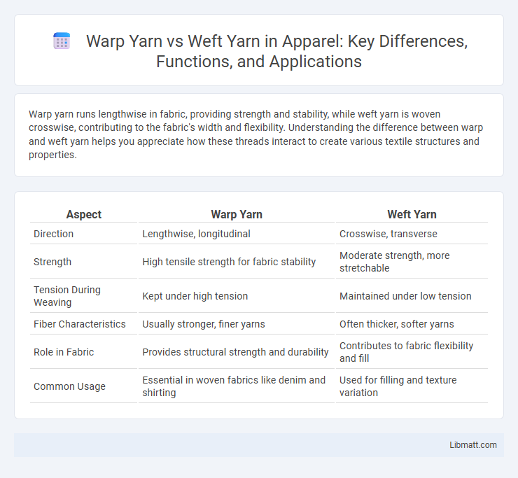 Warp Yarn vs Weft Yarn in Apparel: Key Differences, Functions, and Applications