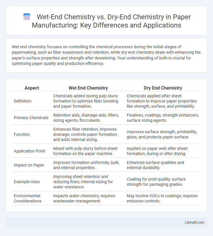 Wet-End Chemistry vs. Dry-End Chemistry in Paper Manufacturing: Key Differences and Applications