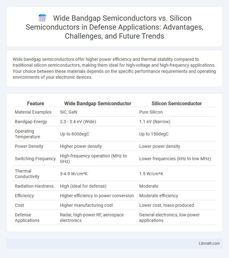 Wide Bandgap Semiconductors vs. Silicon Semiconductors in Defense Applications: Advantages, Challenges, and Future Trends