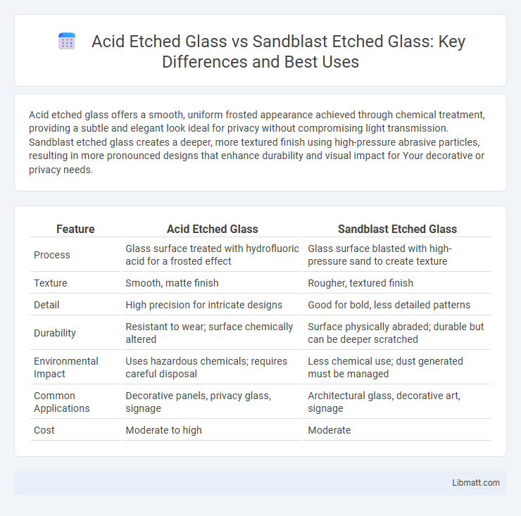 Acid Etched Glass vs Sandblast Etched Glass: Key Differences and Best Uses