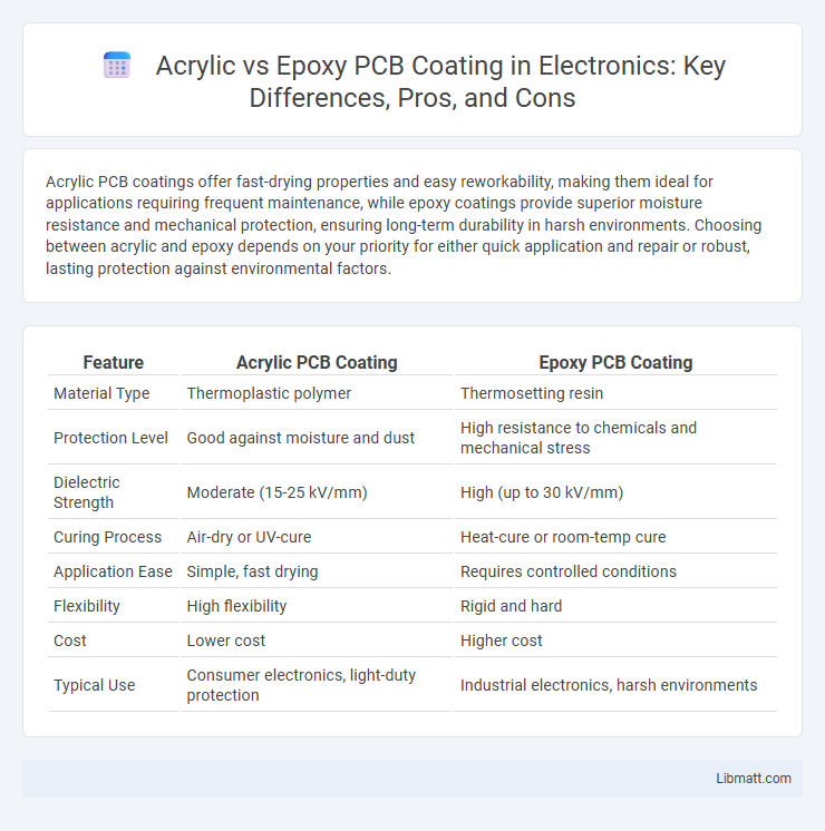 Acrylic vs Epoxy PCB Coating in Electronics: Key Differences, Pros, and Cons