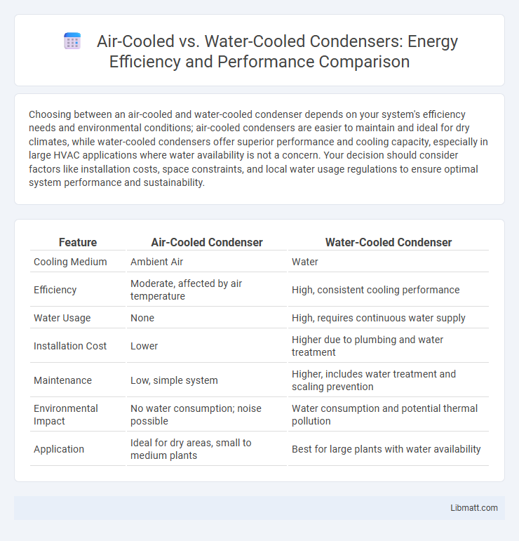 Air-Cooled vs. Water-Cooled Condensers: Energy Efficiency and Performance Comparison