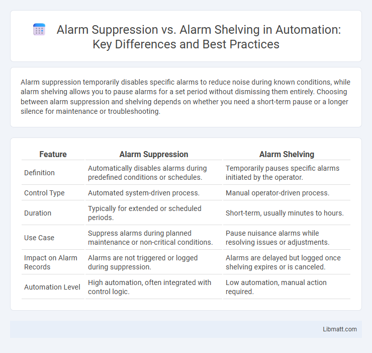 Alarm Suppression vs. Alarm Shelving in Automation: Key Differences and Best Practices