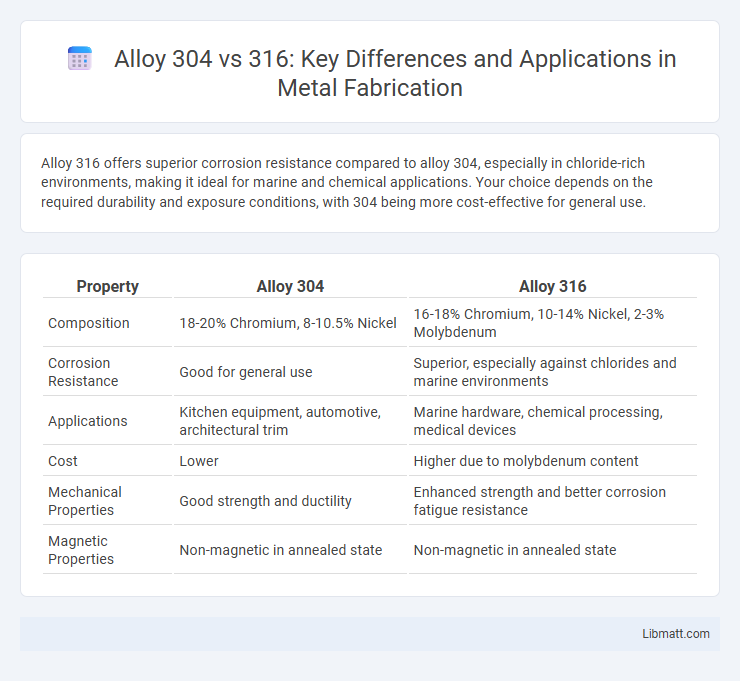 Alloy 304 vs 316: Key Differences and Applications in Metal Fabrication