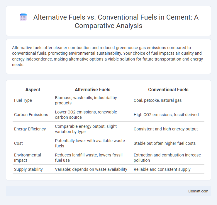 Alternative Fuels vs. Conventional Fuels in Cement: A Comparative Analysis