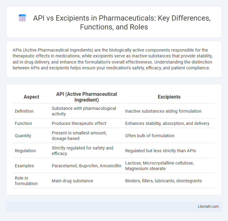 API vs Excipients in Pharmaceuticals: Key Differences, Functions, and Roles