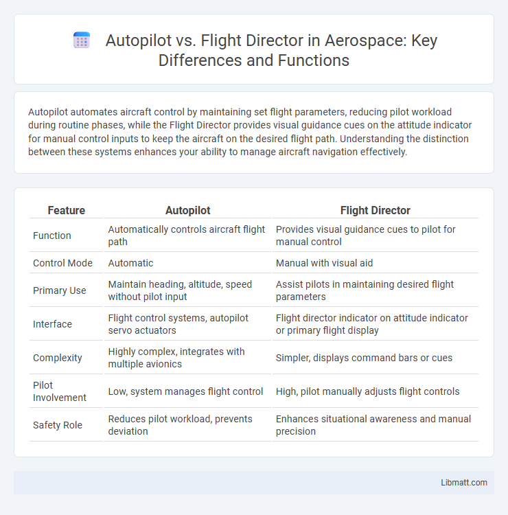 Autopilot vs. Flight Director in Aerospace: Key Differences and Functions