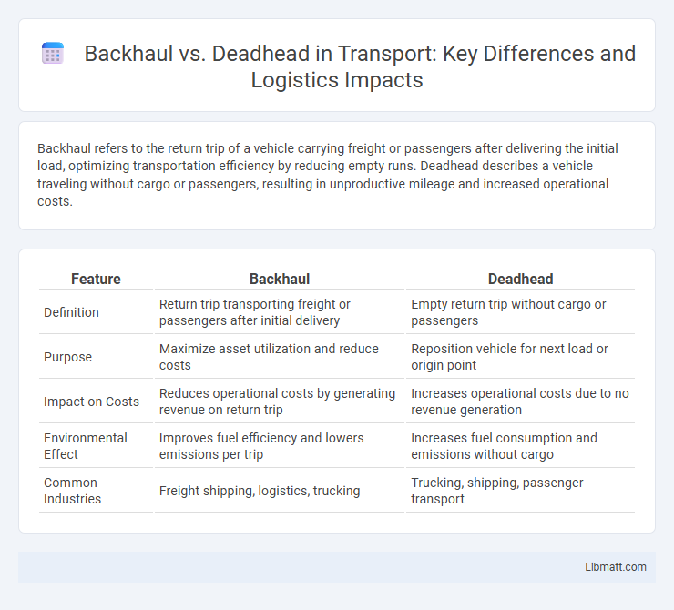 Backhaul vs. Deadhead in Transport: Key Differences and Logistics Impacts