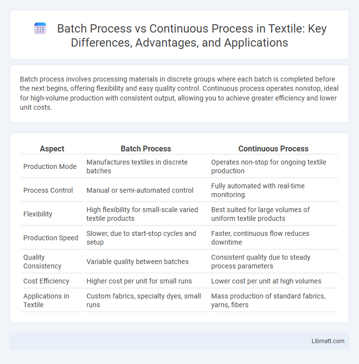 Batch Process vs Continuous Process in Textile: Key Differences, Advantages, and Applications