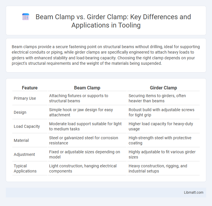 Beam Clamp vs. Girder Clamp: Key Differences and Applications in Tooling