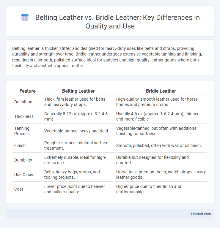 Belting Leather vs. Bridle Leather: Key Differences in Quality and Use
