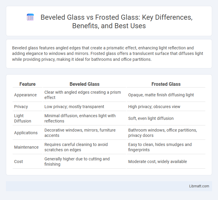 Beveled Glass vs Frosted Glass: Key Differences, Benefits, and Best Uses