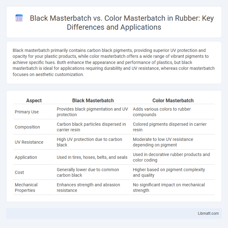 Black Masterbatch vs. Color Masterbatch in Rubber: Key Differences and Applications