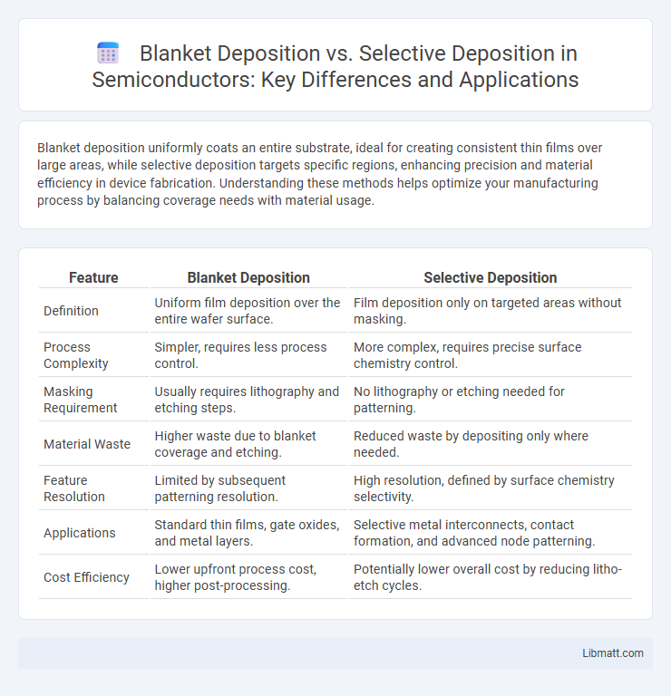 Blanket Deposition vs. Selective Deposition in Semiconductors: Key Differences and Applications