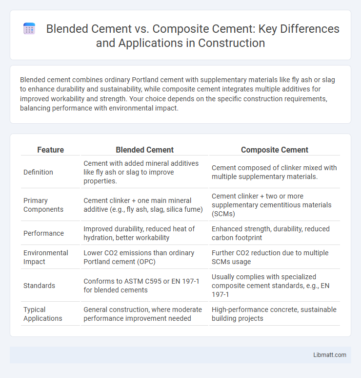 Blended Cement vs. Composite Cement: Key Differences and Applications in Construction