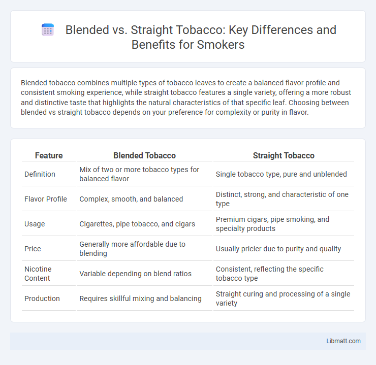 Blended vs. Straight Tobacco: Key Differences and Benefits for Smokers