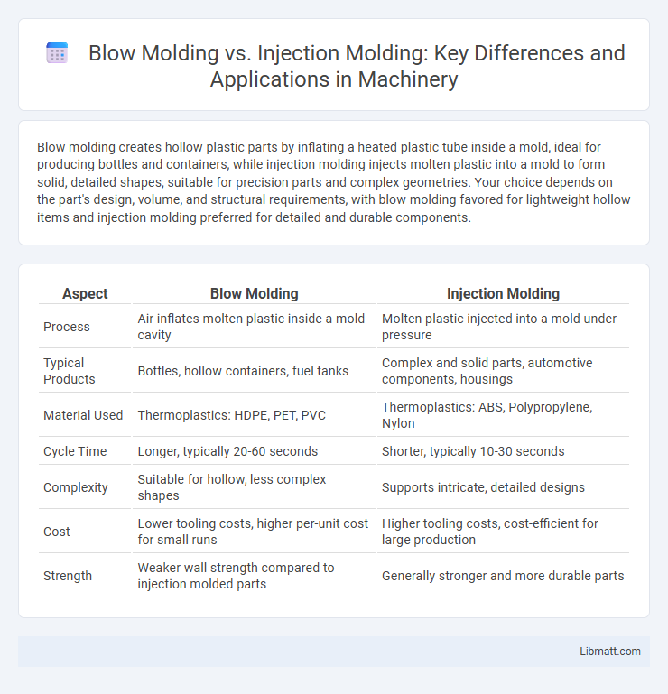 Blow Molding vs. Injection Molding: Key Differences and Applications in Machinery