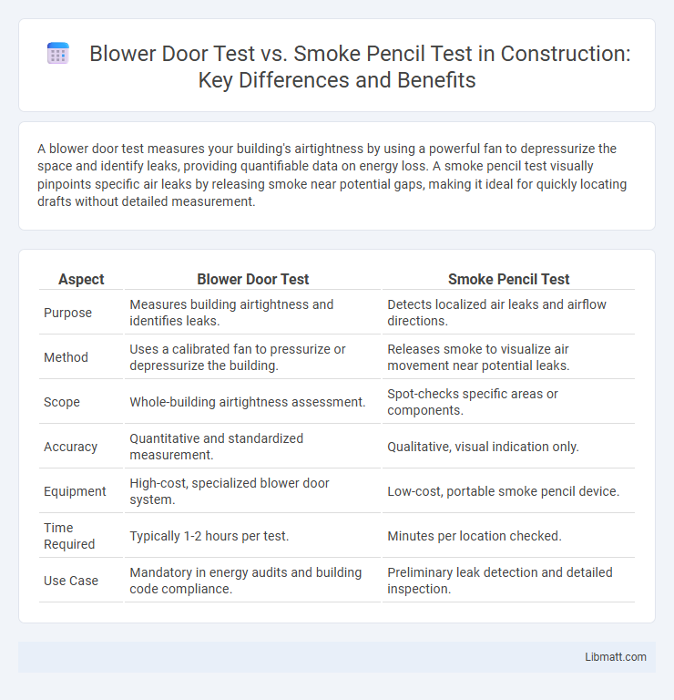 Blower Door Test vs. Smoke Pencil Test in Construction: Key Differences and Benefits