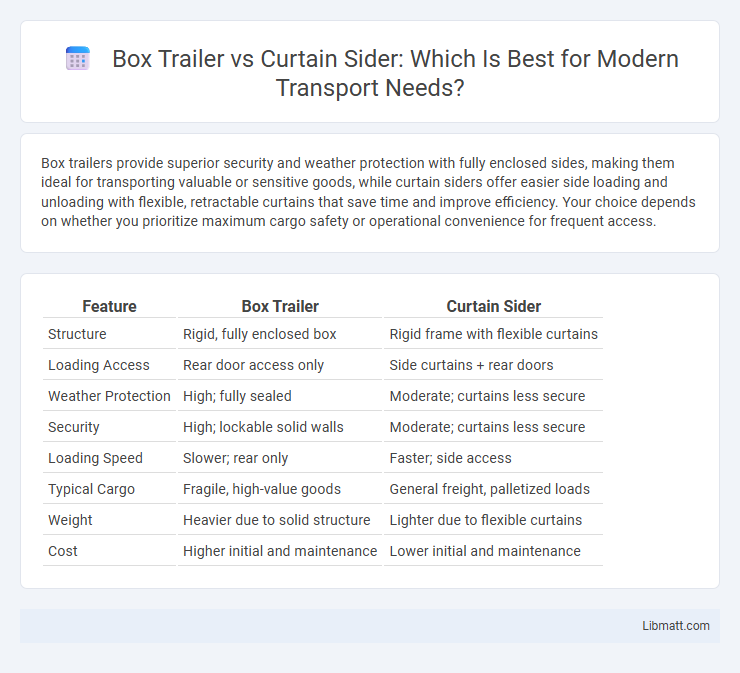 Box Trailer vs Curtain Sider: Which Is Best for Modern Transport Needs?