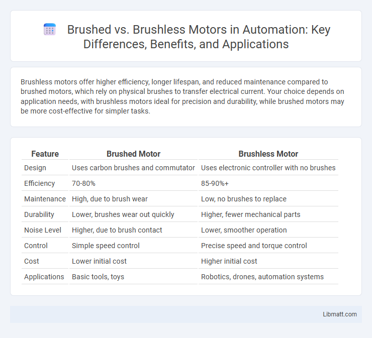 Brushed vs. Brushless Motors in Automation: Key Differences, Benefits, and Applications