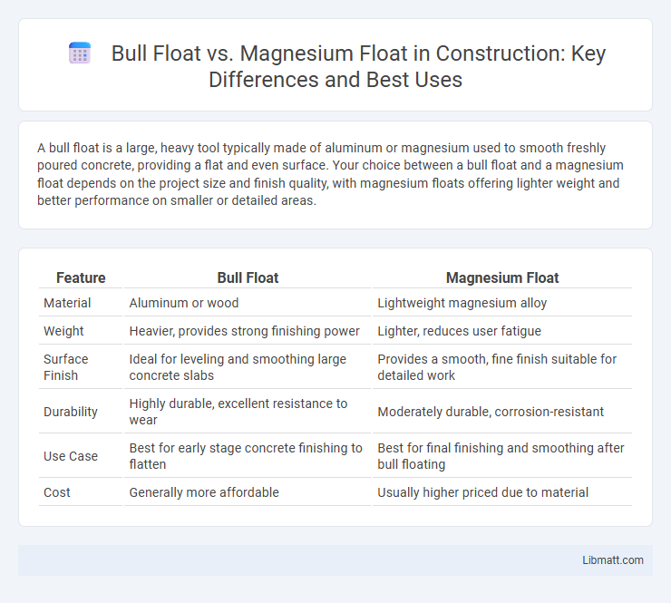 Bull Float vs. Magnesium Float in Construction: Key Differences and Best Uses