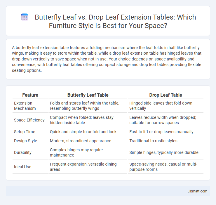 Butterfly Leaf vs. Drop Leaf Extension Tables: Which Furniture Style Is Best for Your Space?