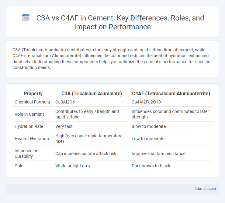C3A vs C4AF in Cement: Key Differences, Roles, and Impact on Performance