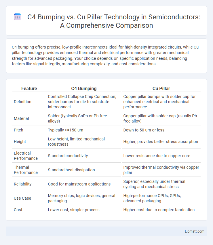 C4 Bumping vs. Cu Pillar Technology in Semiconductors: A Comprehensive Comparison