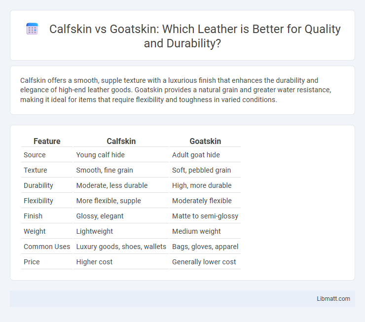 Calfskin vs Goatskin: Which Leather is Better for Quality and Durability?