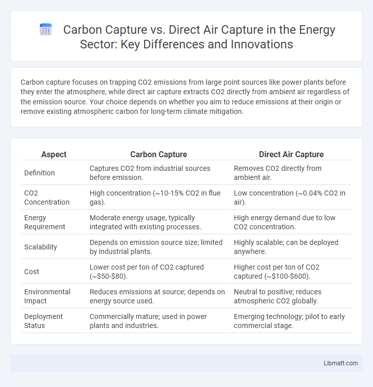 Carbon Capture vs. Direct Air Capture in the Energy Sector: Key Differences and Innovations