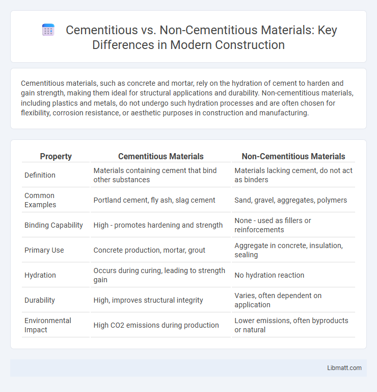Cementitious vs. Non-Cementitious Materials: Key Differences in Modern Construction