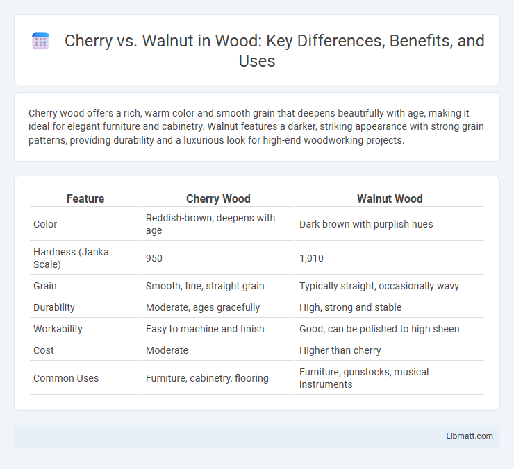 Cherry vs. Walnut in Wood: Key Differences, Benefits, and Uses