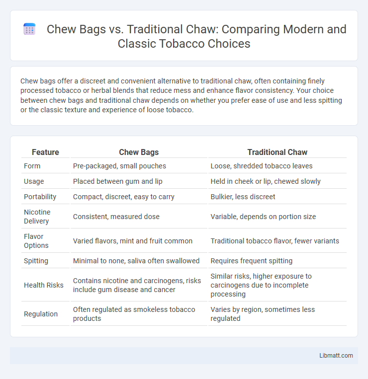 Chew Bags vs. Traditional Chaw: Comparing Modern and Classic Tobacco Choices