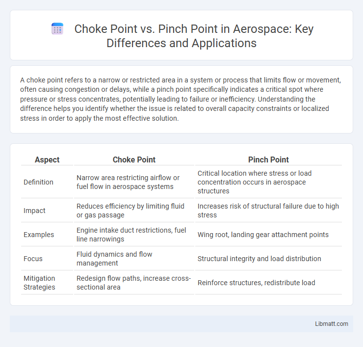 Choke Point vs. Pinch Point in Aerospace: Key Differences and Applications
