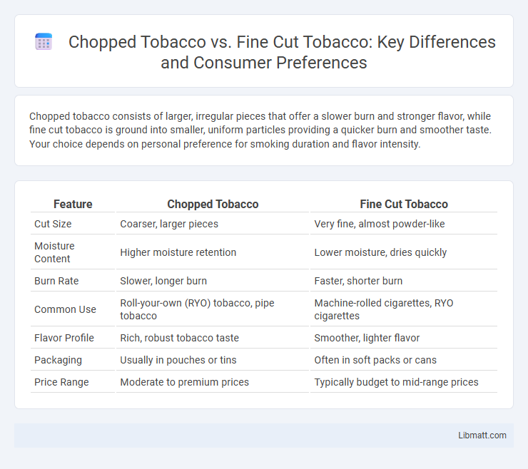 Chopped Tobacco vs. Fine Cut Tobacco: Key Differences and Consumer Preferences
