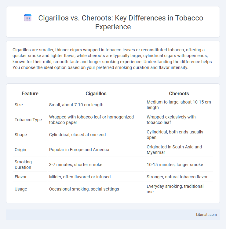 Cigarillos vs. Cheroots: Key Differences in Tobacco Experience