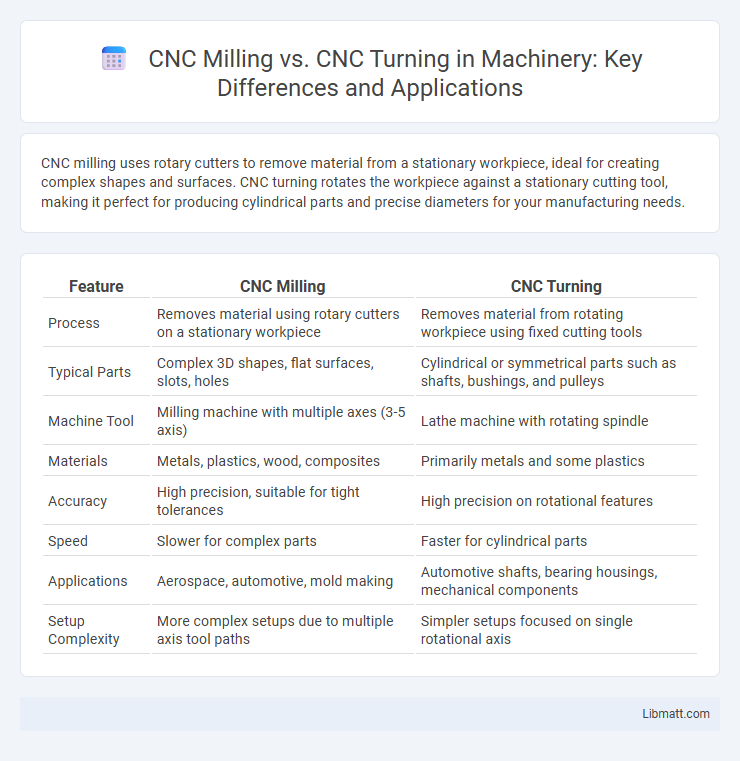 CNC Milling vs. CNC Turning in Machinery: Key Differences and Applications
