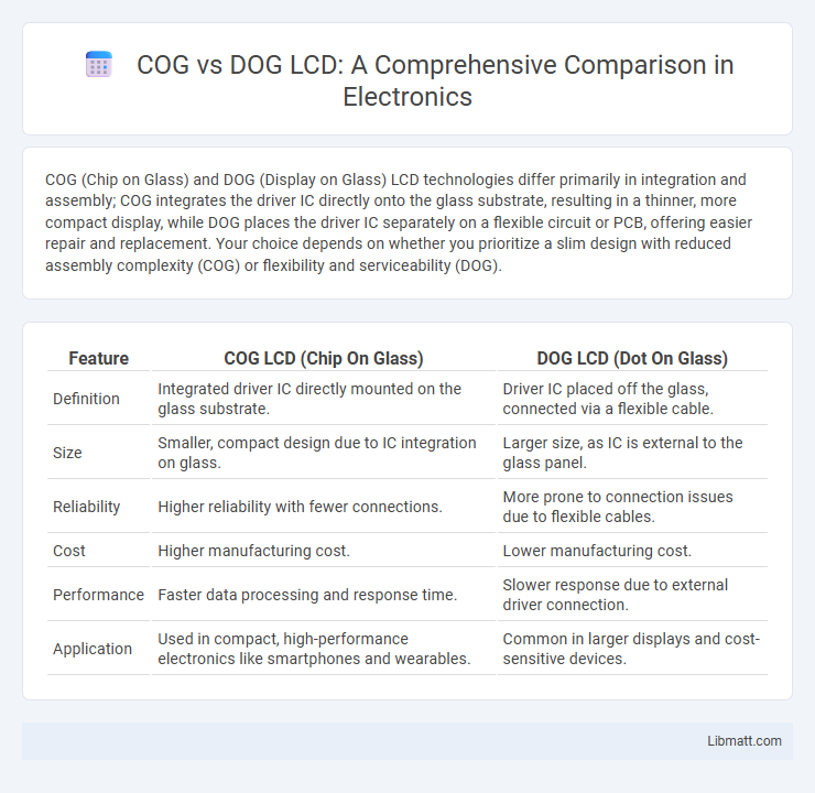 COG vs DOG LCD: A Comprehensive Comparison in Electronics